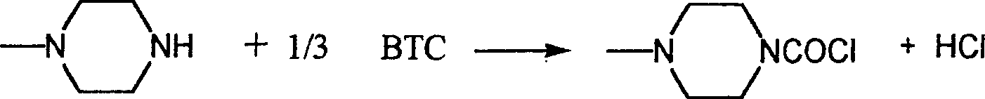 Chemical synthesis of 1-chloroformyl-4-methylpiperazine hydrochloride