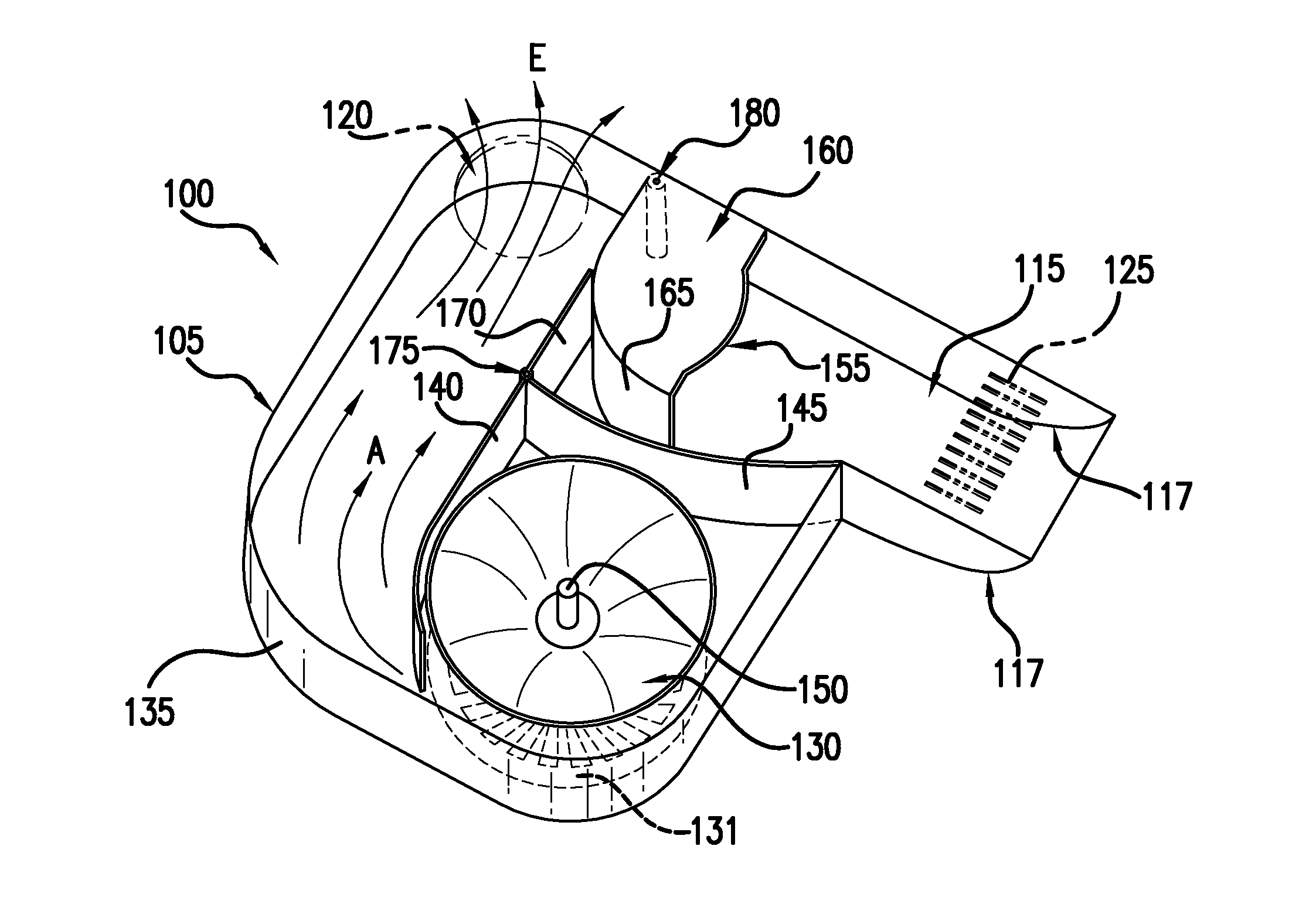 Ventilation system for a range hood with exhaust and recirculation options