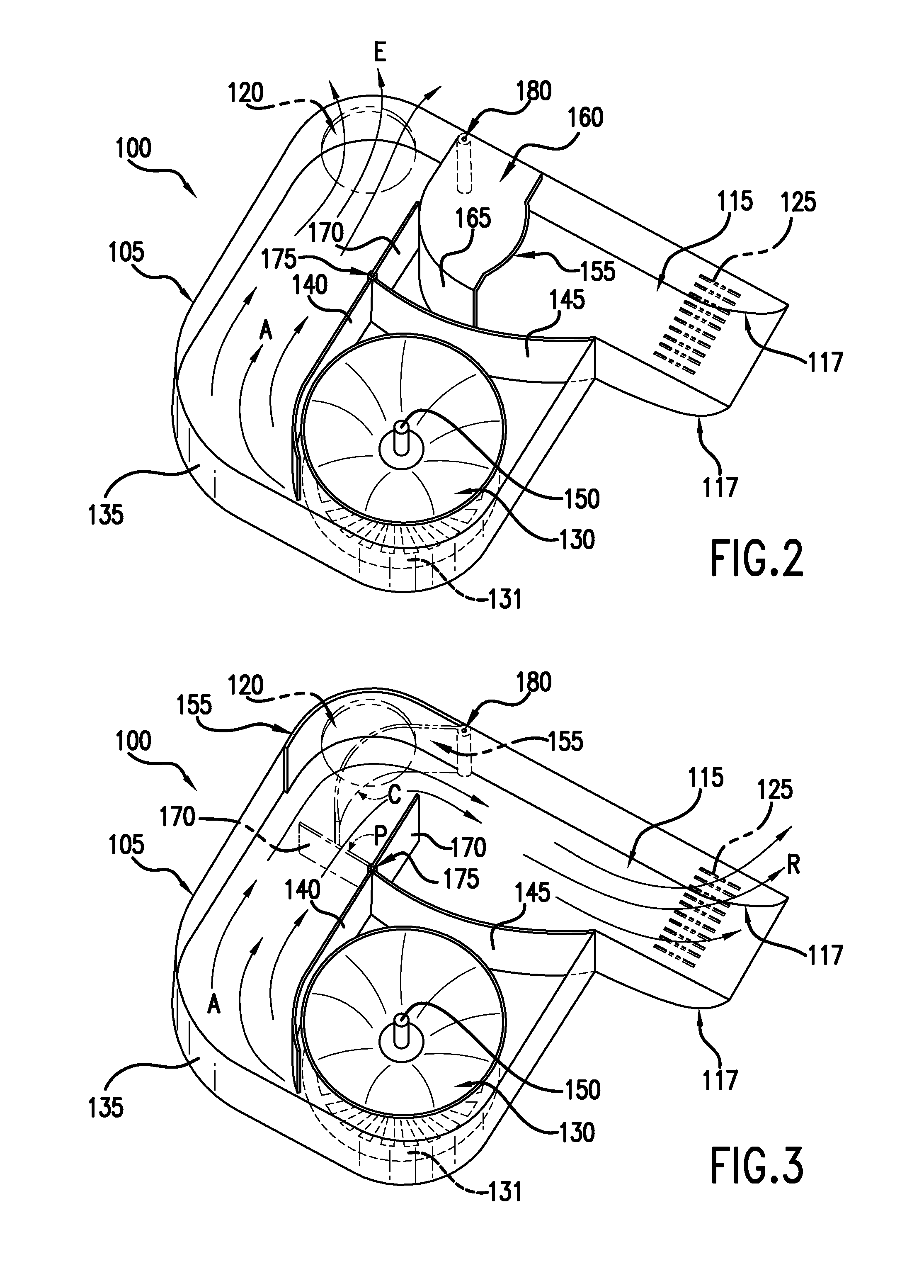 Ventilation system for a range hood with exhaust and recirculation options