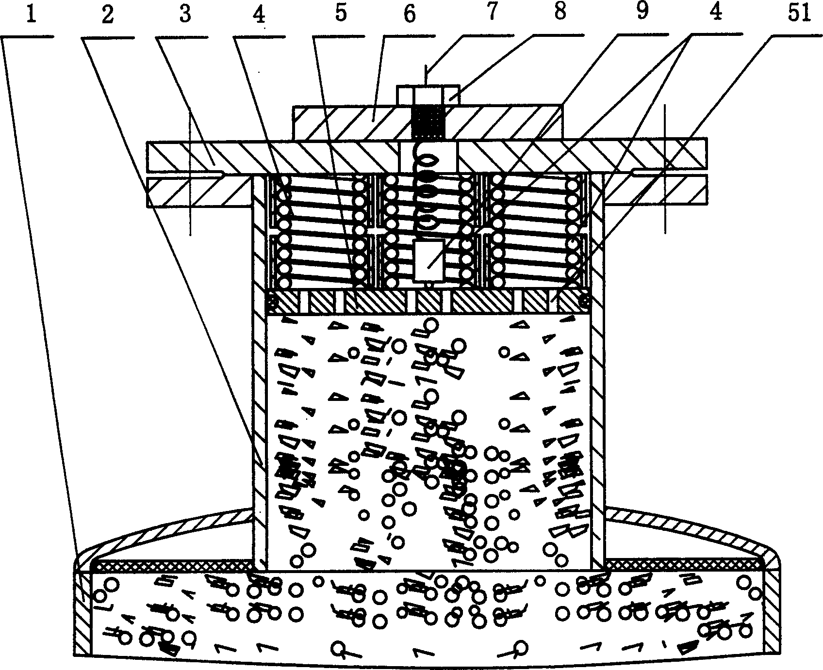 Internal balance hold-down filler