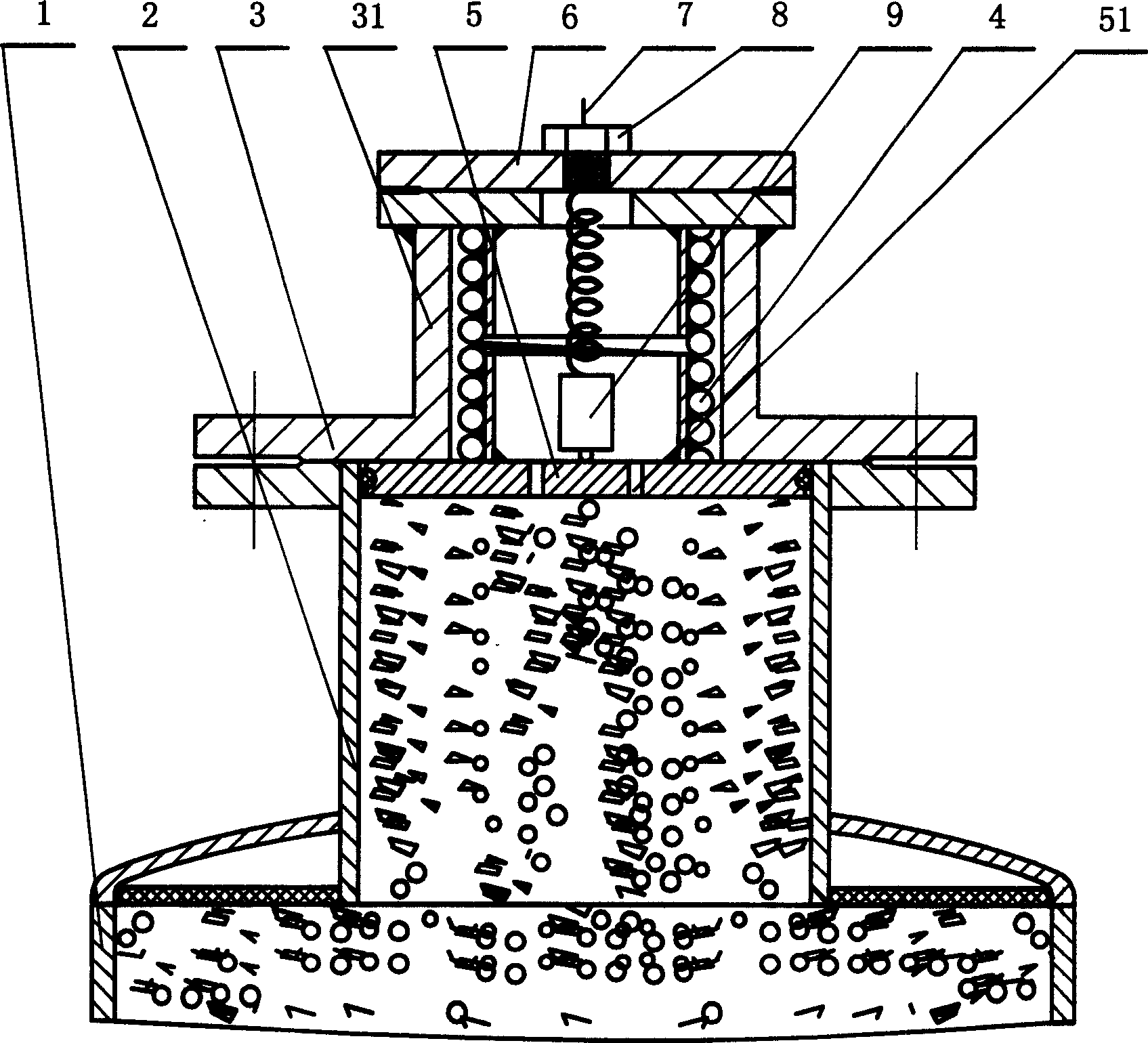 Internal balance hold-down filler