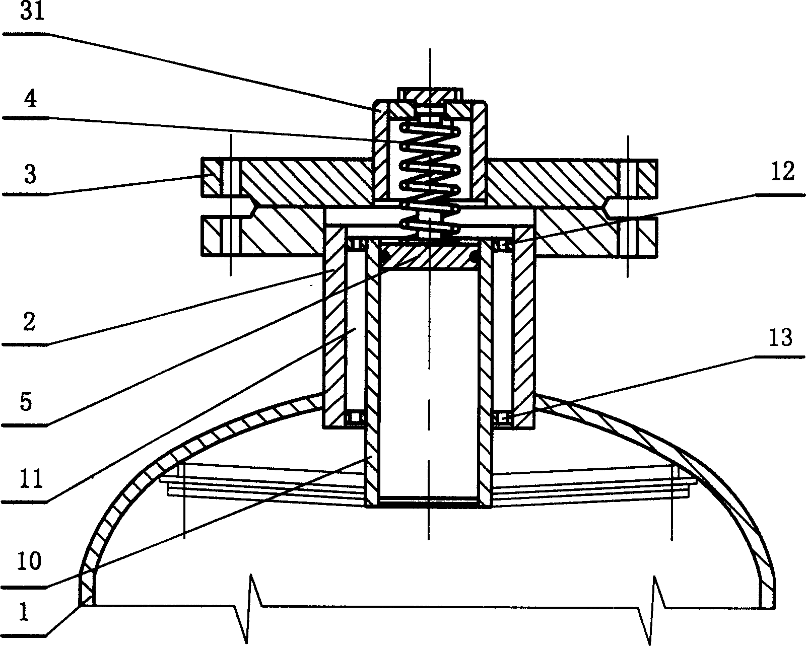 Internal balance hold-down filler