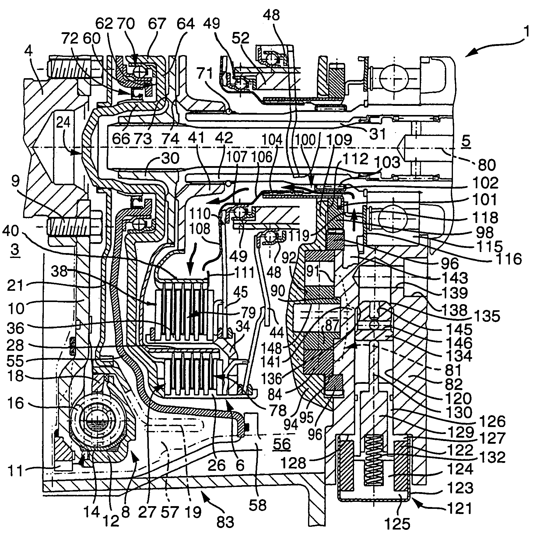 Torque transmitting unit and power train having a torque transmitting unit