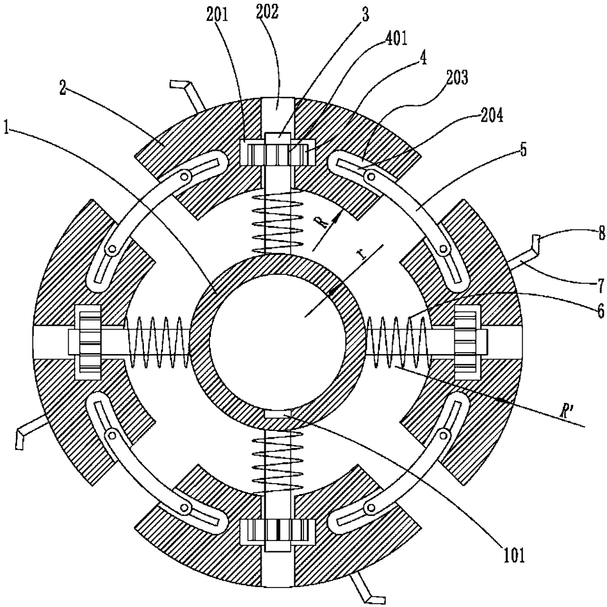 Filter net multi-size positioning roller