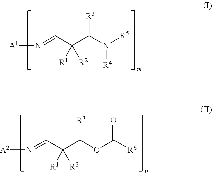 Liquid-applied waterproofing membrane for roofs comprising two different aldimines