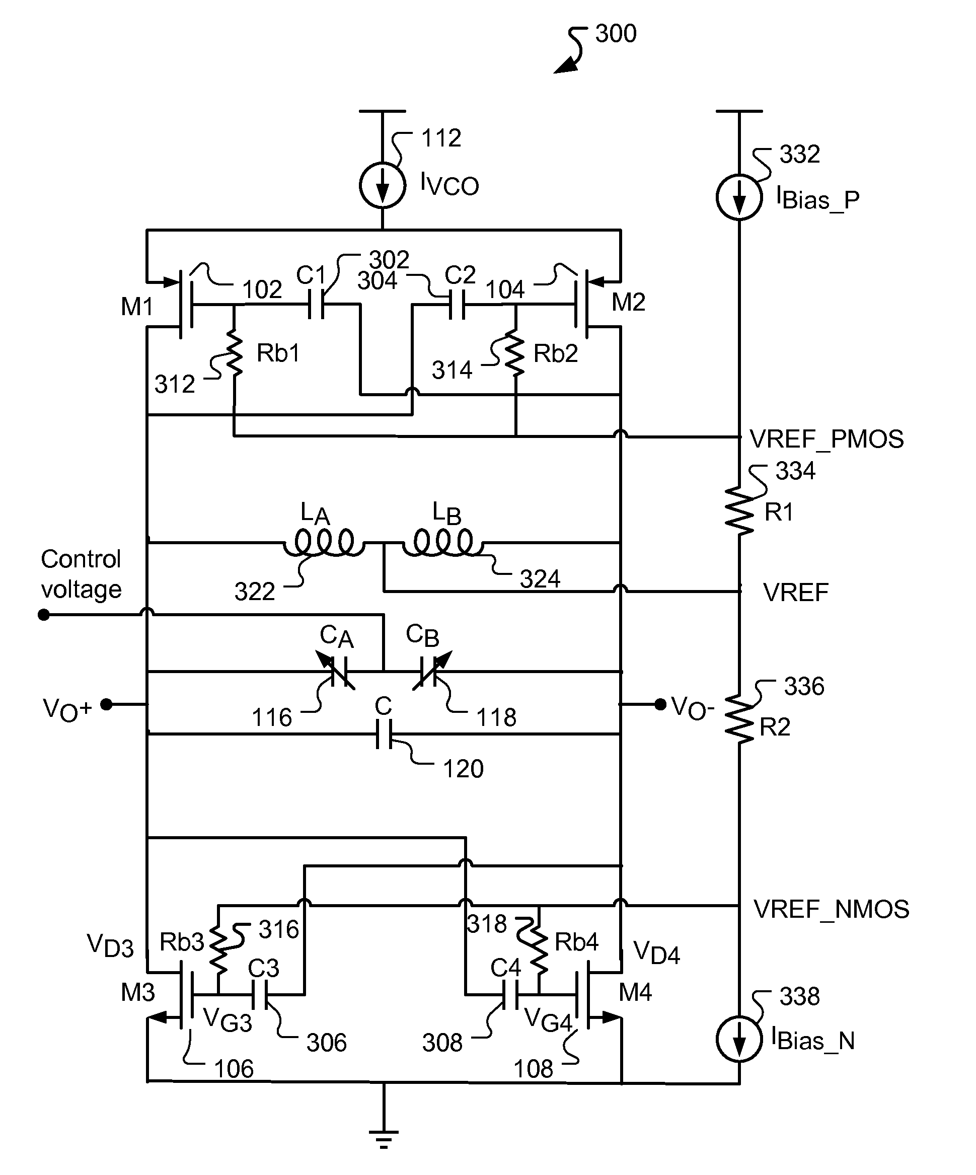 System and method for extending vco output voltage swing