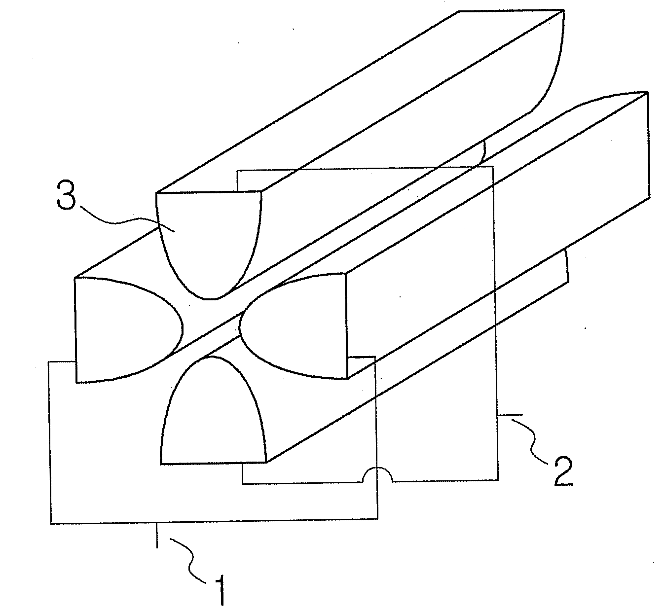 Hyperbolic quadrupole mass filter made of platinum group metal coated quartz tube