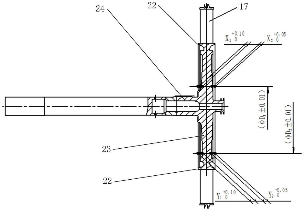 Device and method for precise measurement of theoretical point of low pressure rotor profile