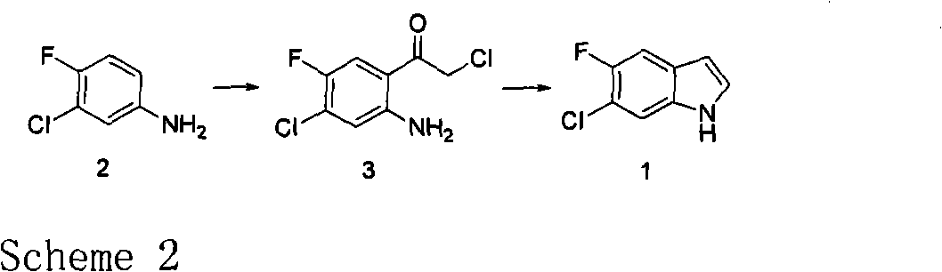 Novel method for preparing intermediate 6-chloro-5-fluoroindole used for synthesizing anticancer and weight-reducing medicine