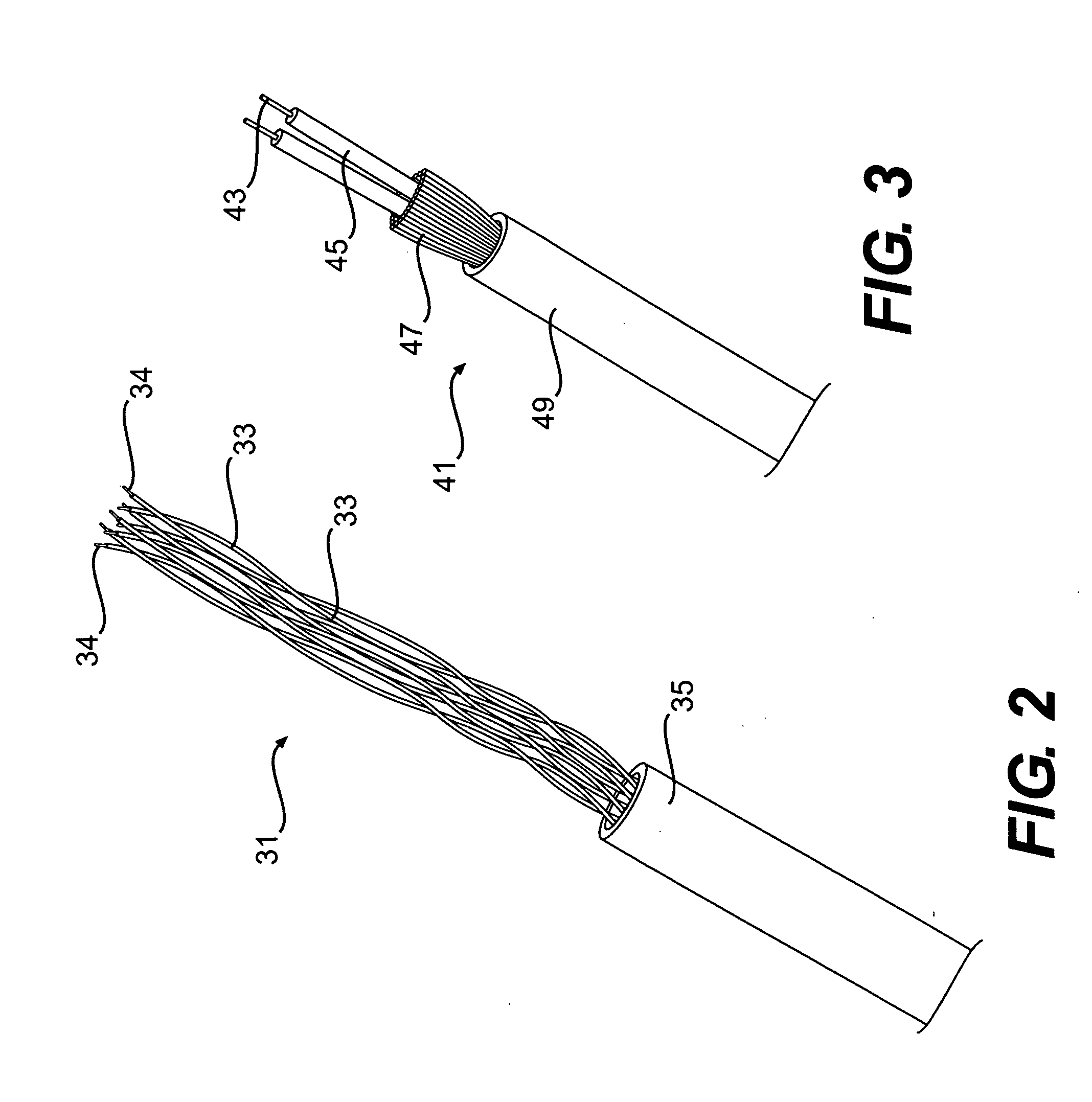 Temperature sensitive color changing cable apparatus