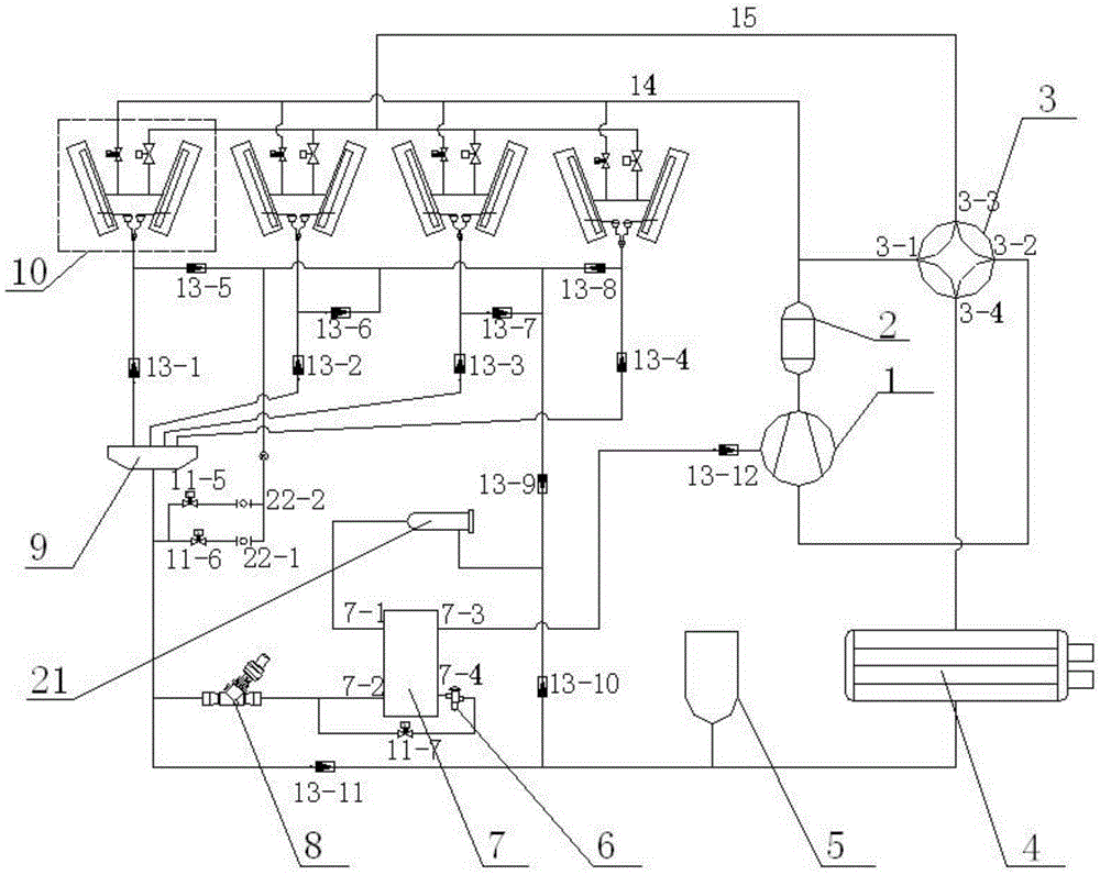 A flooded air-cooled heat pump unit