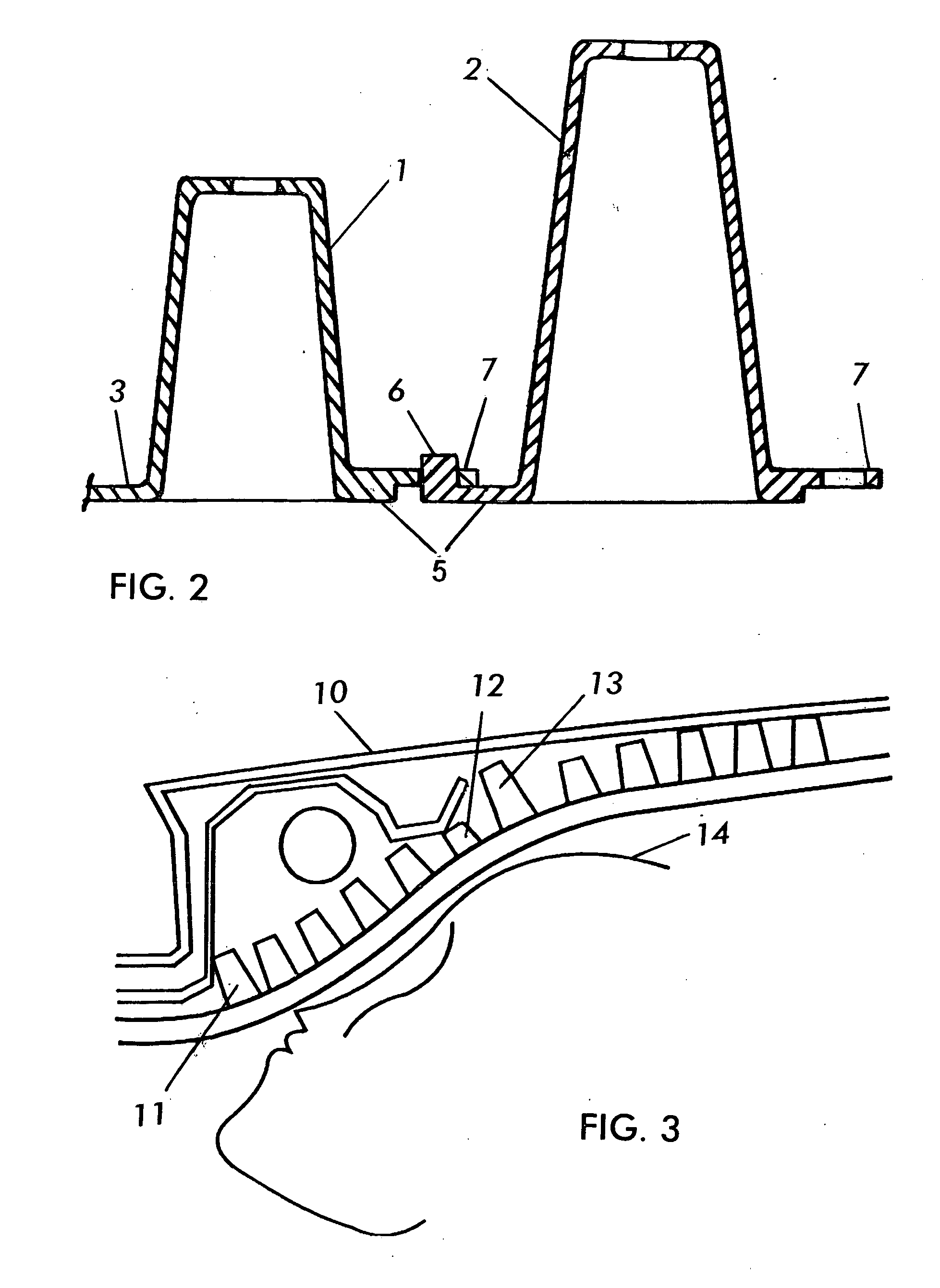 Modular structure for energy absorption in head impacts on vehicle interiors