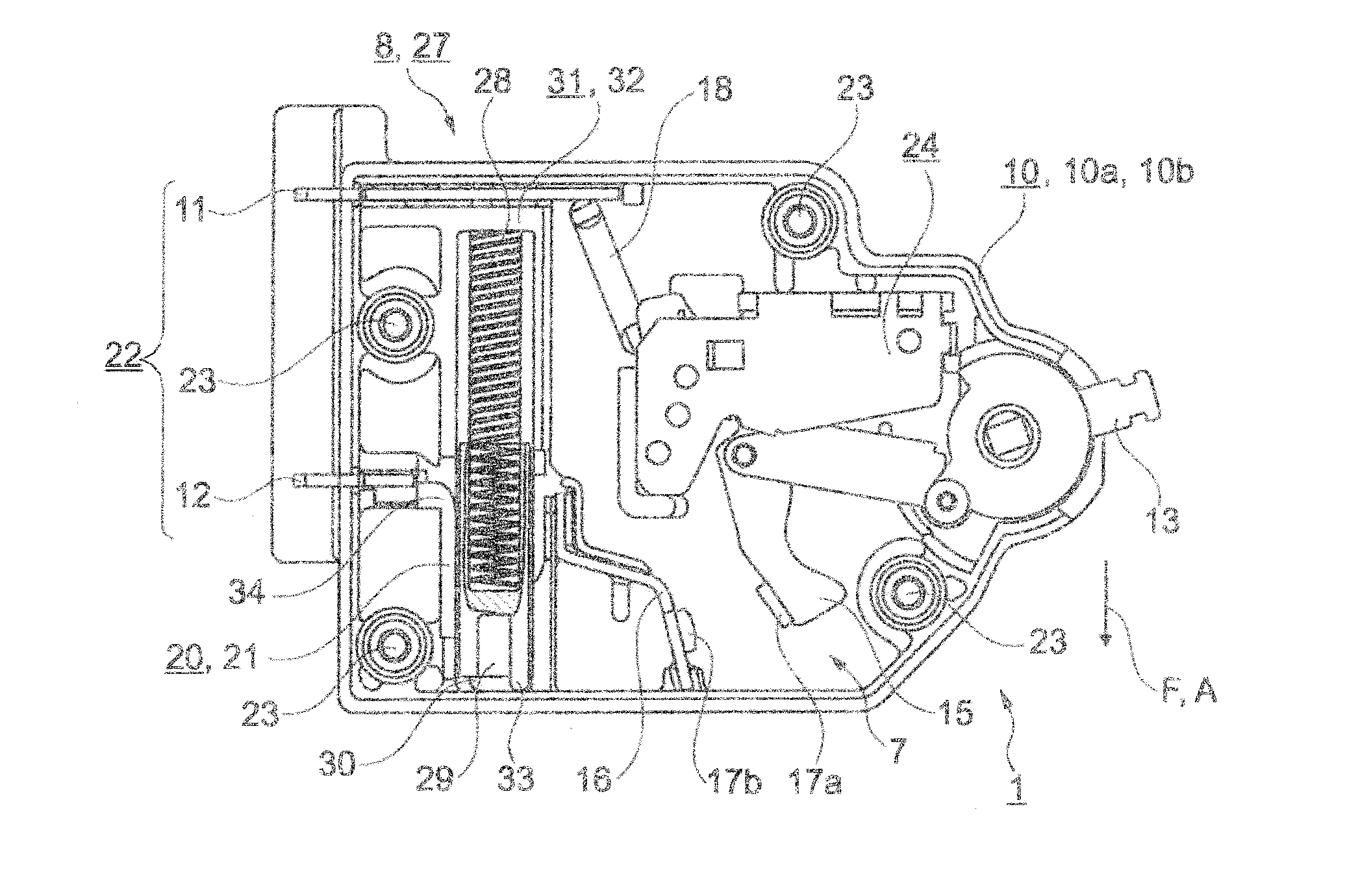 Switchgear unit for switching high DC voltages