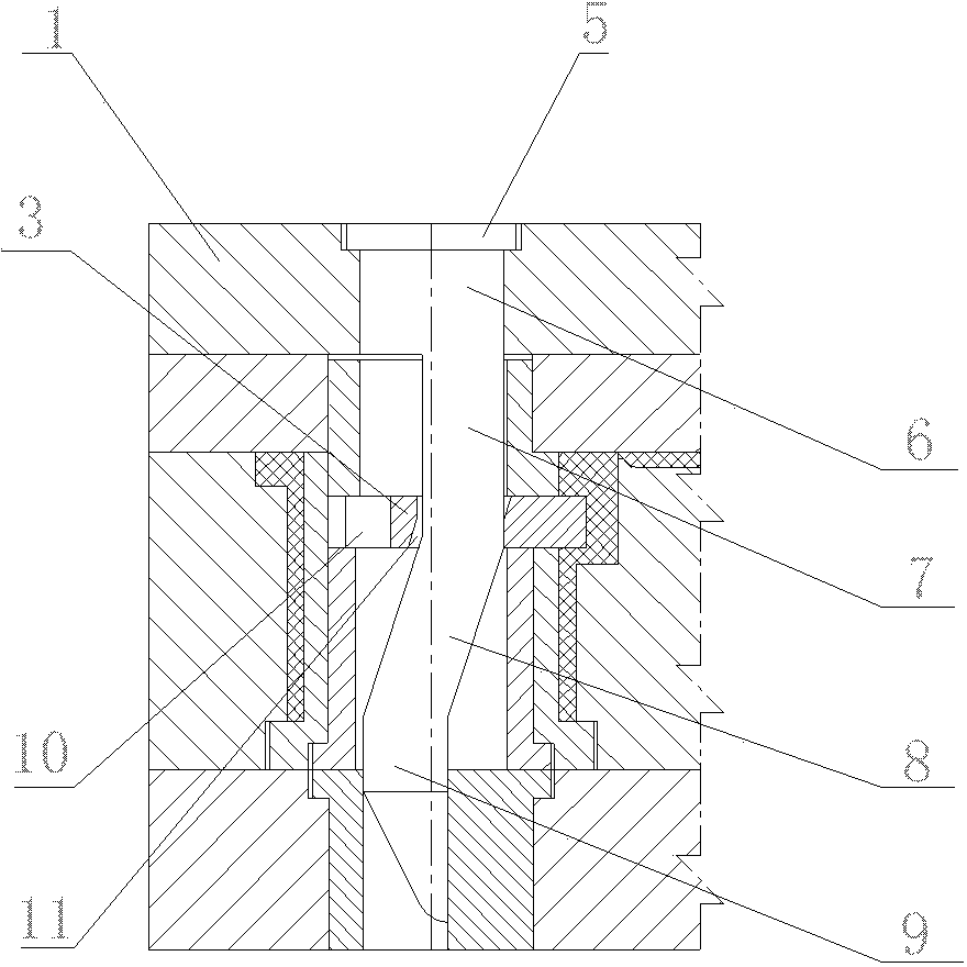 Internal core pulling structure