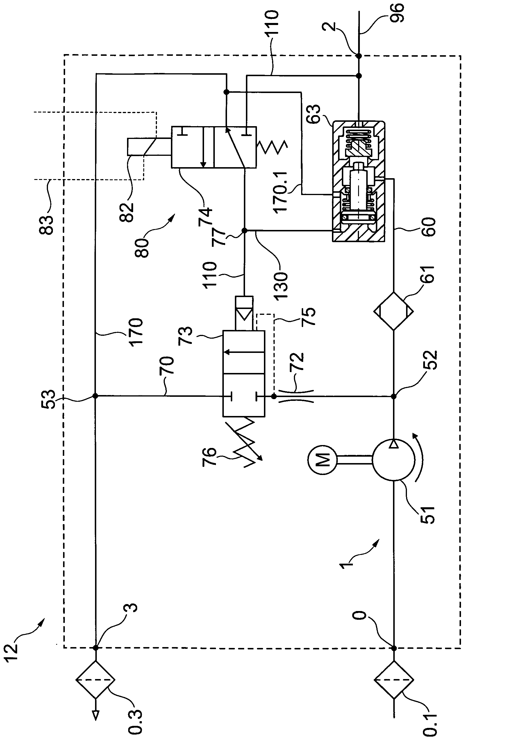 Compressed air supply installation, pneumatic system and method for operating a pneumatic installation