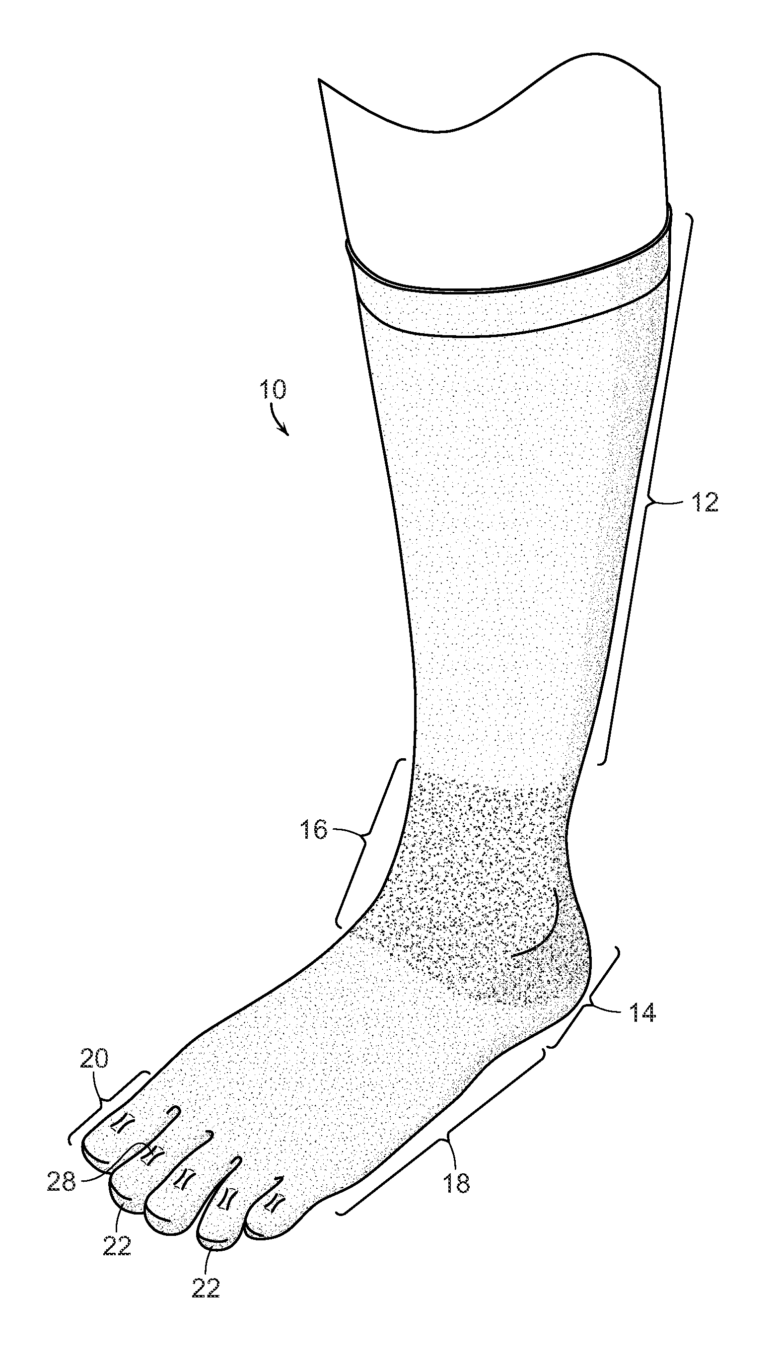 Compression sock for prevention and treatment of foot and ankle injuries