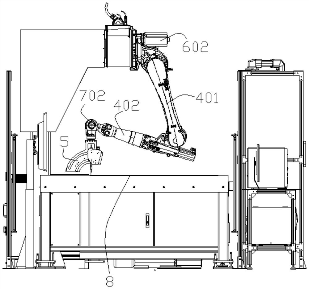 CNC-based honeycomb core plate robot cutting and chamfering device