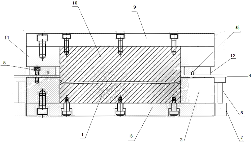 Stamping die of notebook computer aluminum alloy housing