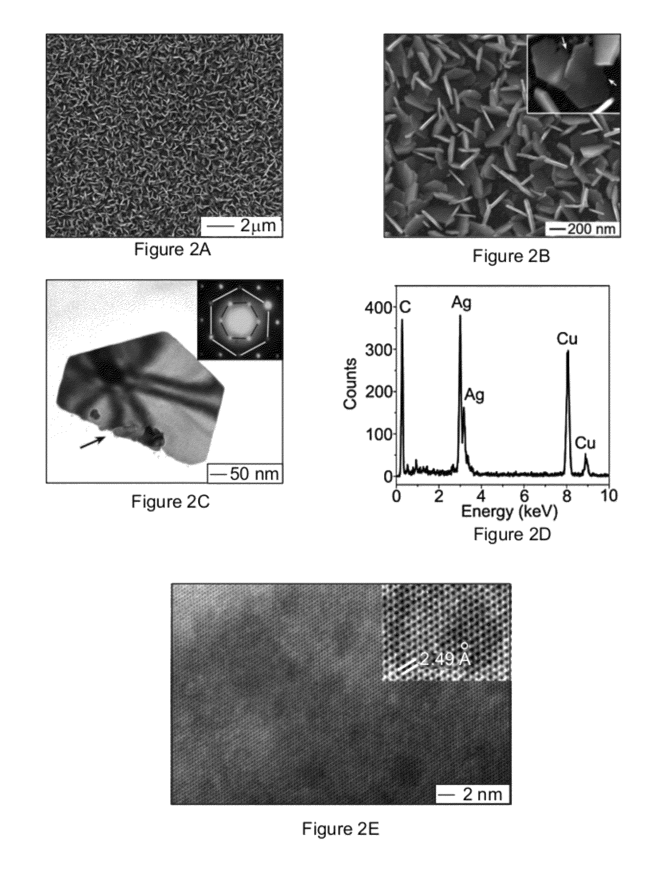 Direct growth of metal nanoplates on semiconductor substrates