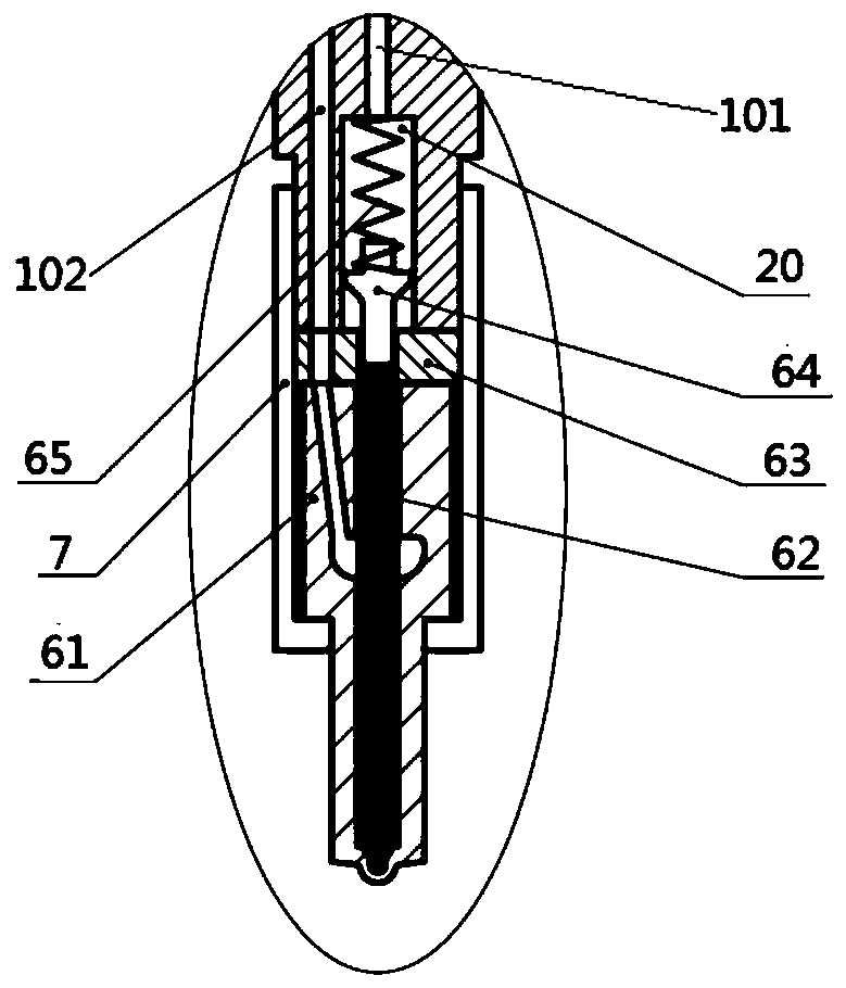 A micro-injection electronically controlled fuel injector with a pressure-holding structure