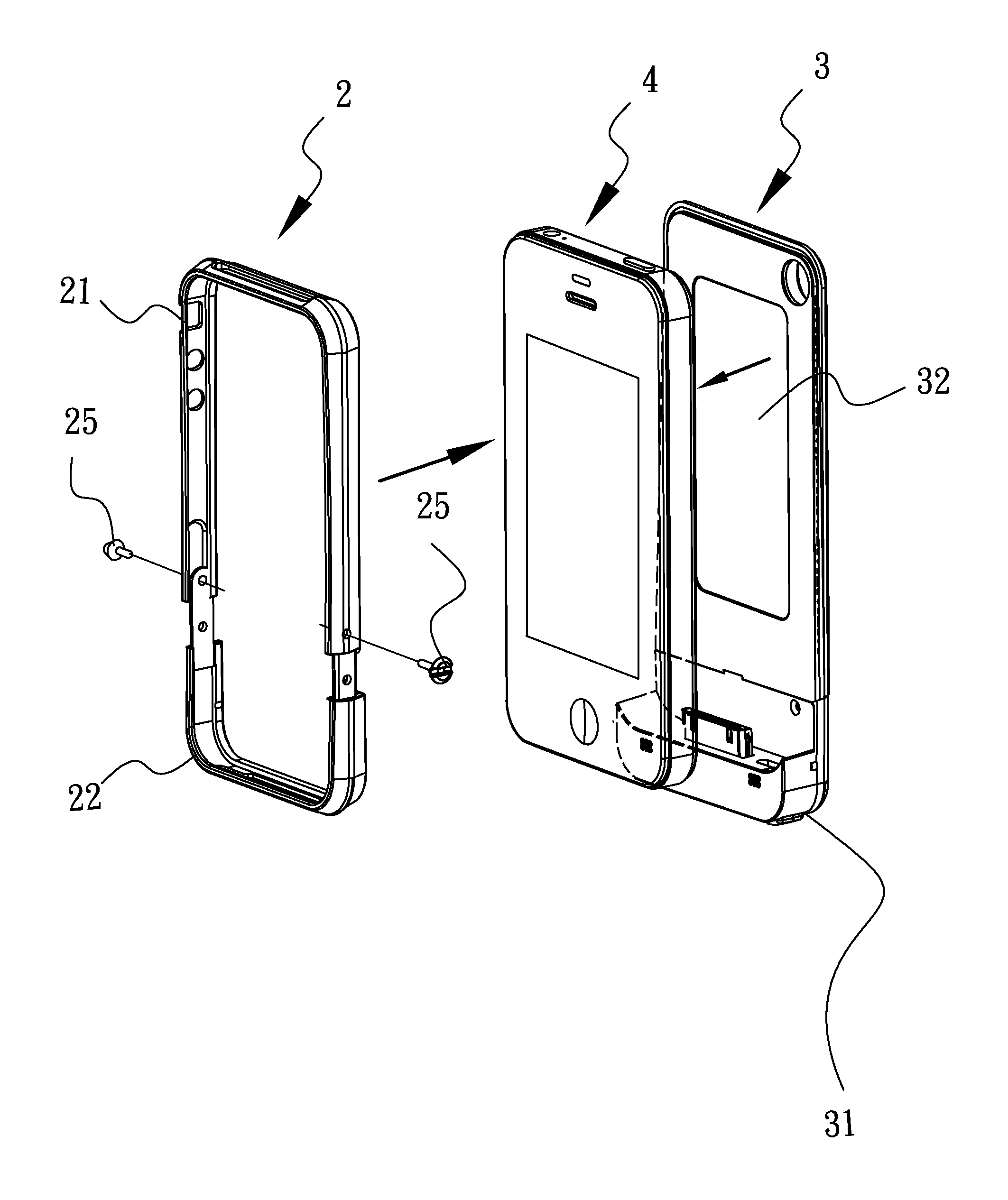 Protective frame for mobile communication device