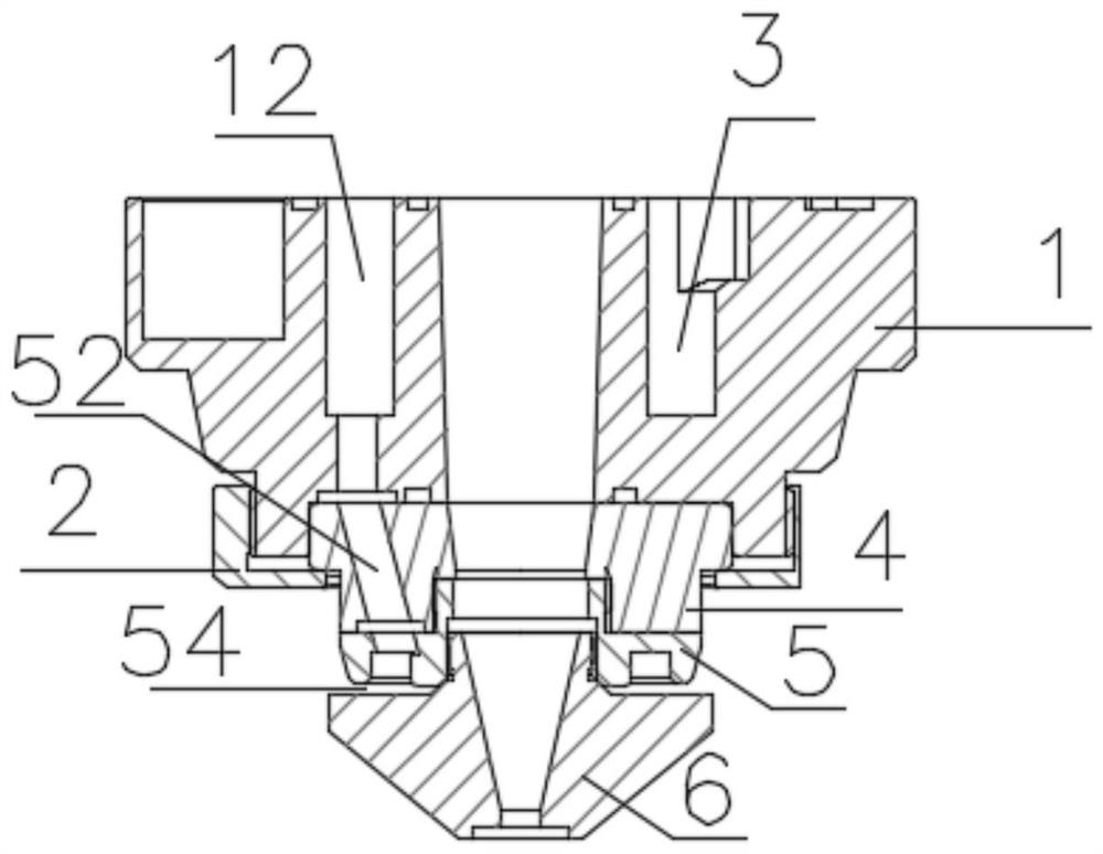 Novel cooling type ceramic body applied to laser cutting head