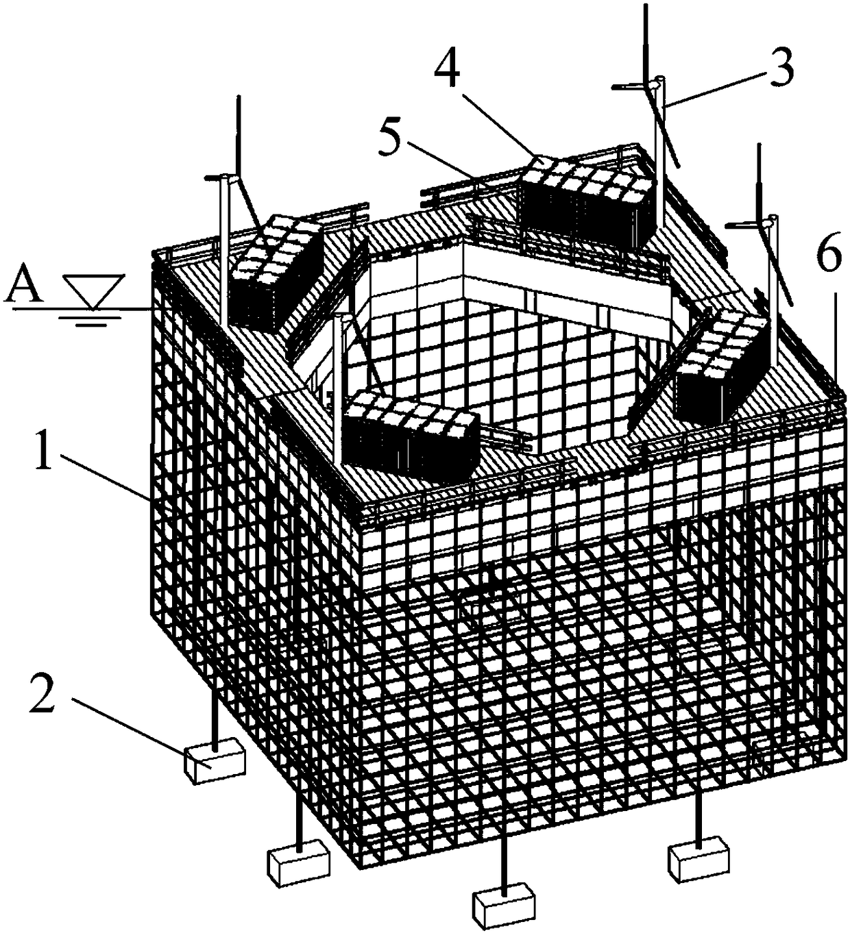 Assembled deep-sea net cage cultivation platform with recreational fishing function