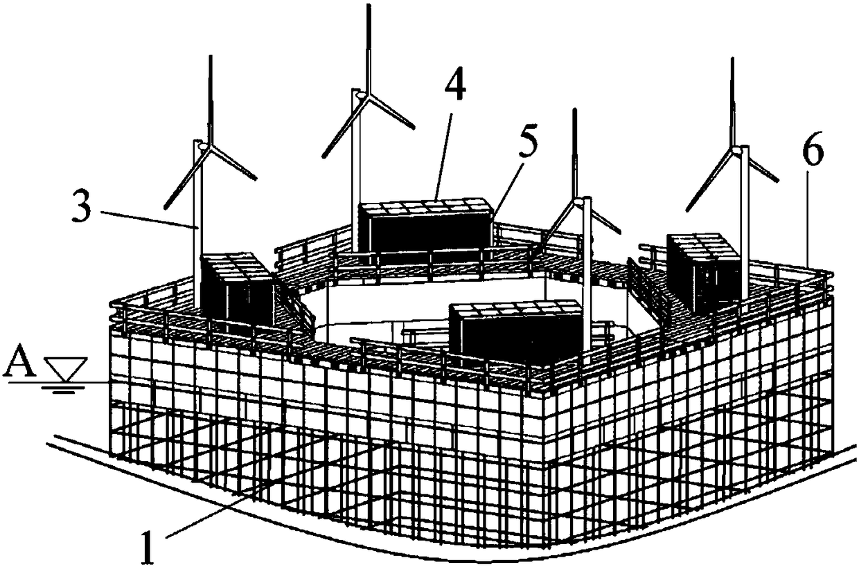 Assembled deep-sea net cage cultivation platform with recreational fishing function