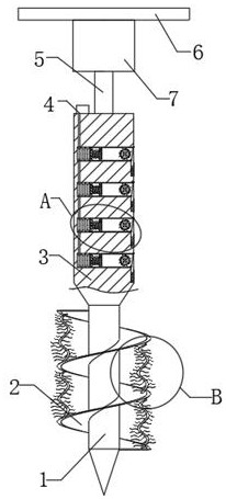 Sampling device for soil improvement