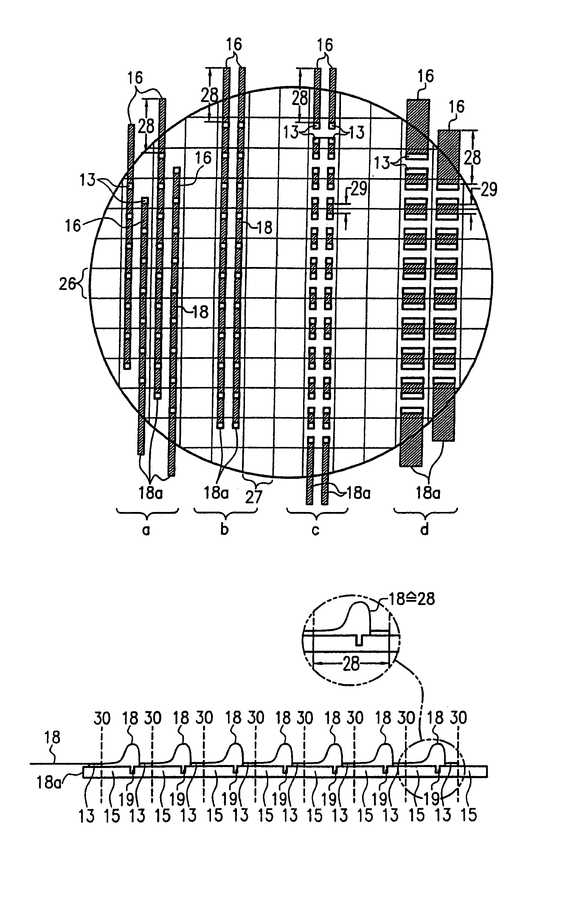 Method for production of contactless chip cards and for production of electrical units comprising chips with contact elements