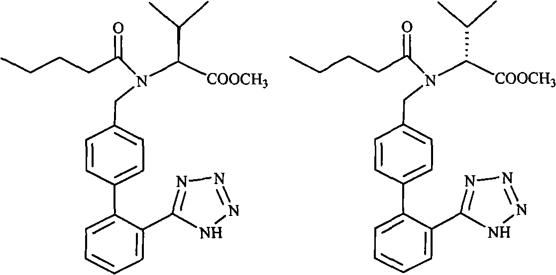 Method for refining Valsartan containing more than 10% of isomer