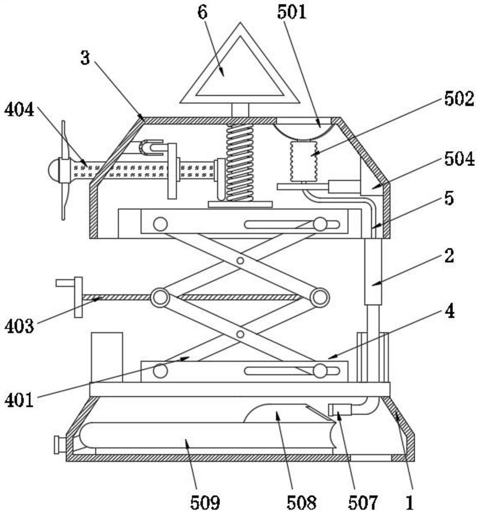 Safety warning folding equipment for road administration operation