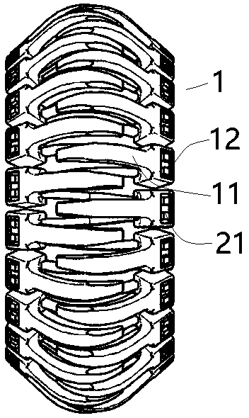 Hoop contact finger connector