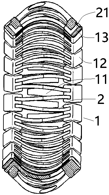 Hoop contact finger connector