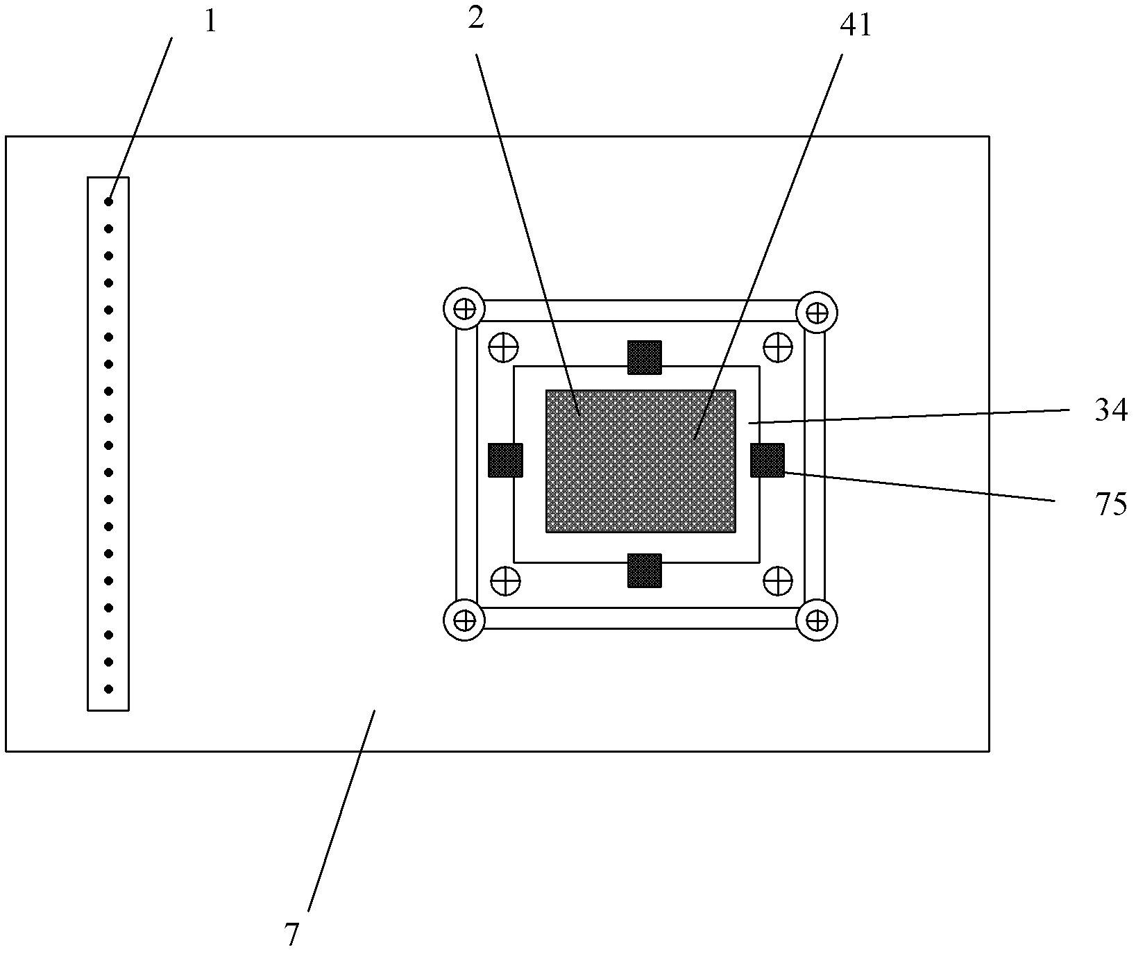 Support plate for failure analysis, test equipment, and method for chip electrical failure analysis