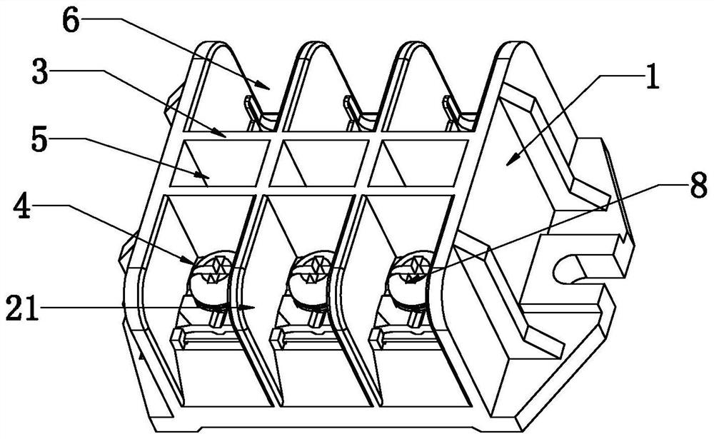 High-performance wiring terminal strip