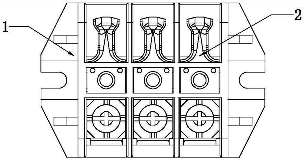 High-performance wiring terminal strip