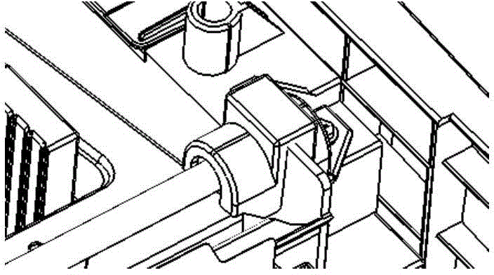 Ink powder prevention bearing mechanism of paper box of image forming device