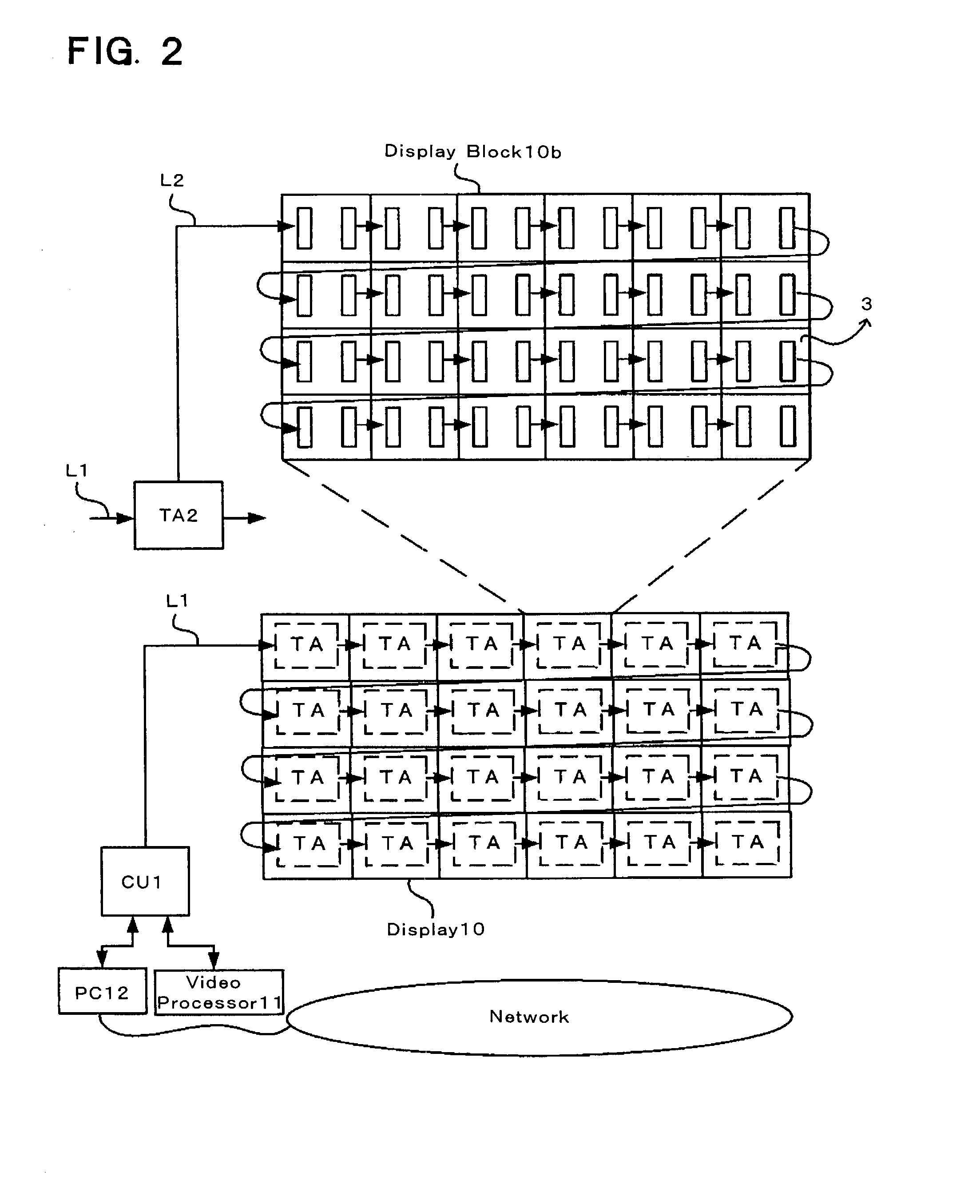 Display unit communication system, communication method, display unit, communication circuit, and terminal adapter