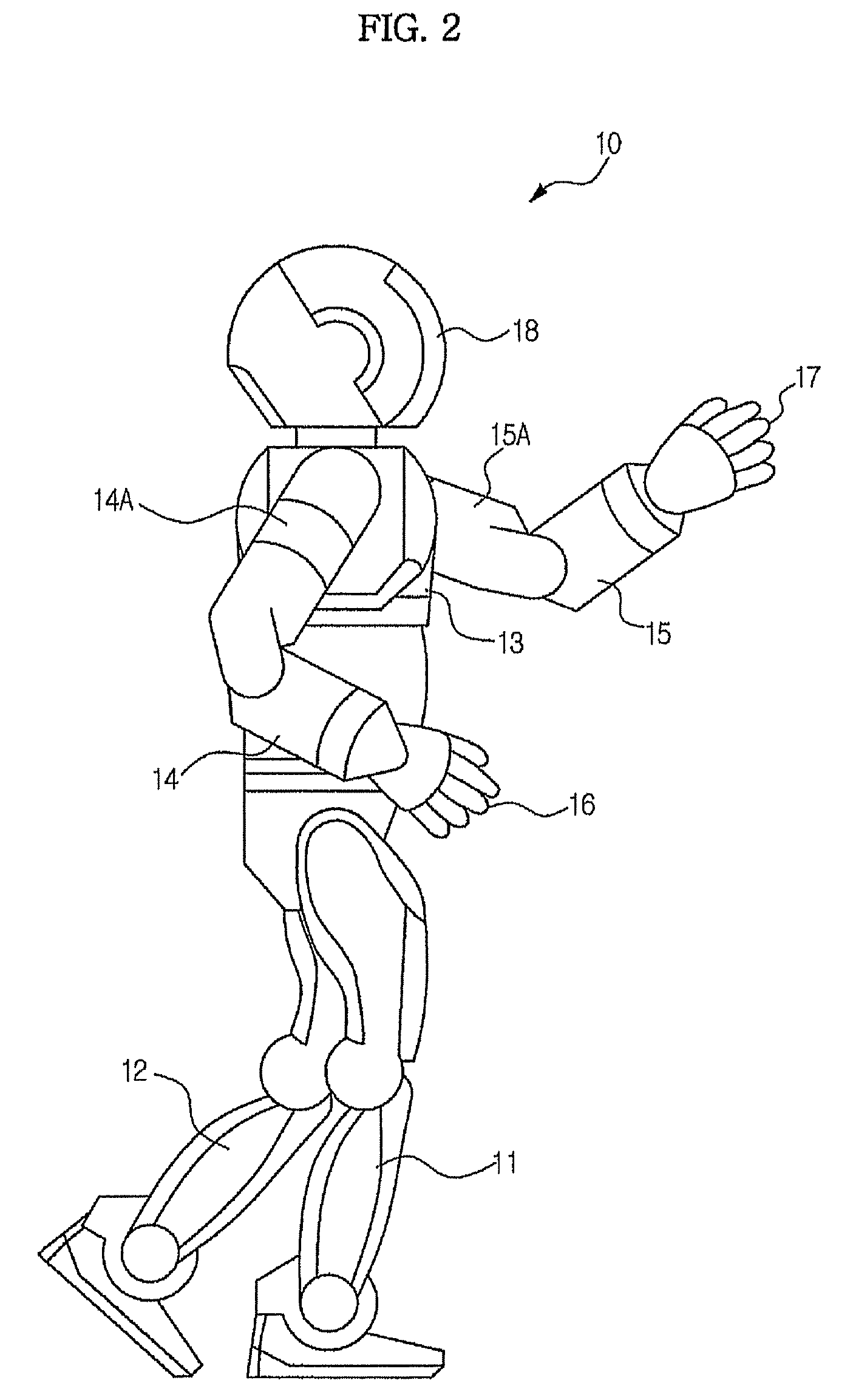 Robot and method of controlling cooperative work thereof