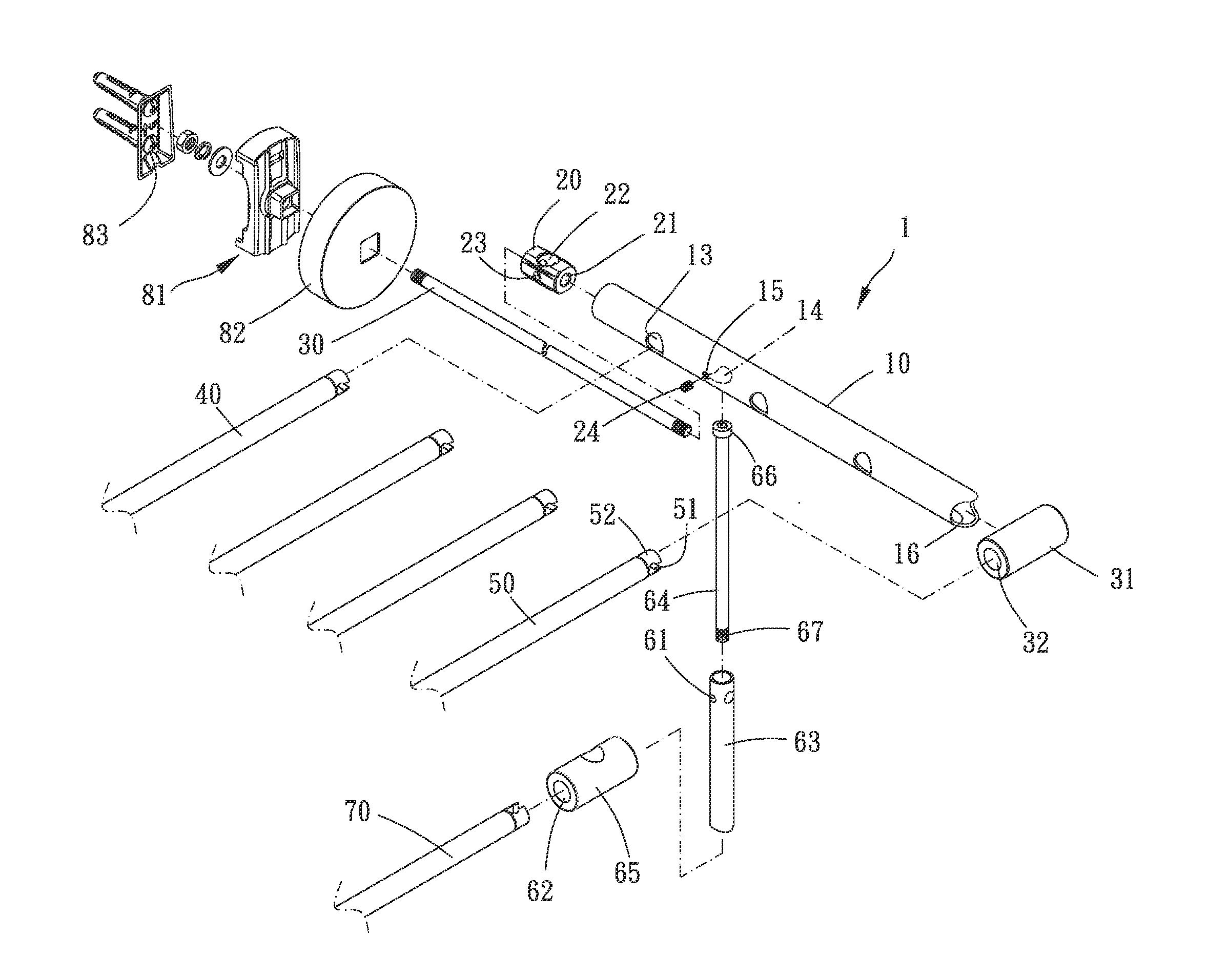 Bathroom shelf assembly and bathroom shelf having the same