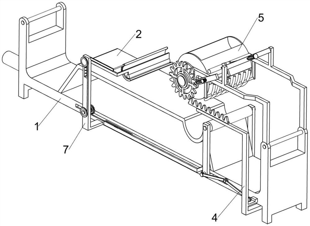 Moxa floss rolling rod strip forming device capable of automatically dispensing moxa paper