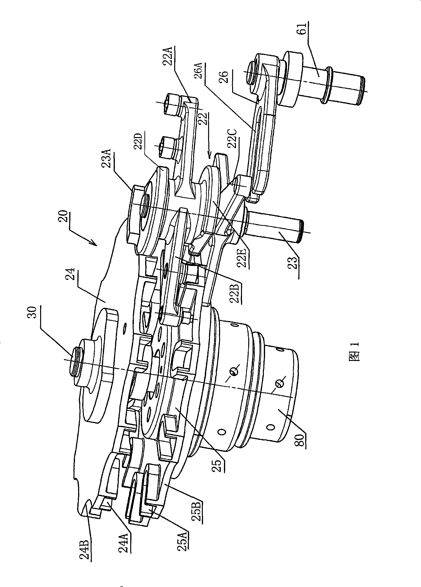 Internal groove wheel drive mechanism and application thereof in on-load tap-changer