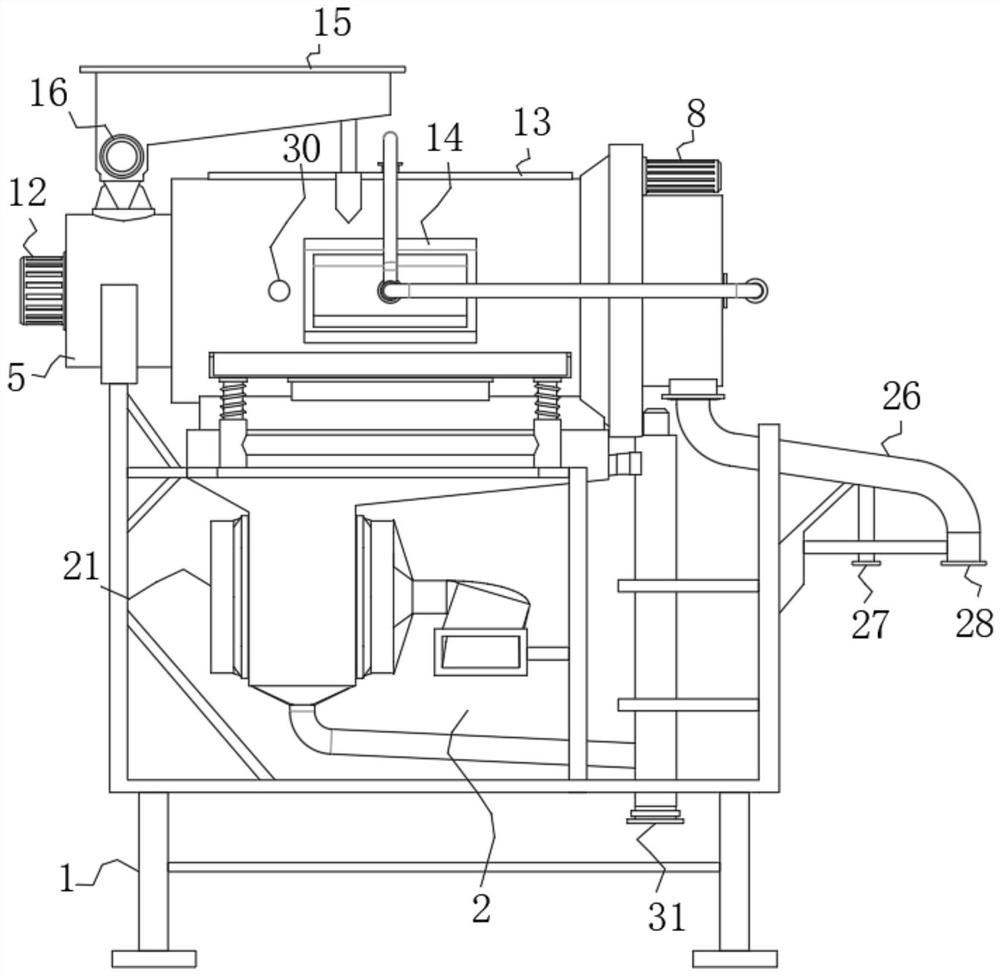 Camellia oleifera fruit shelling and screening processing method and equipment