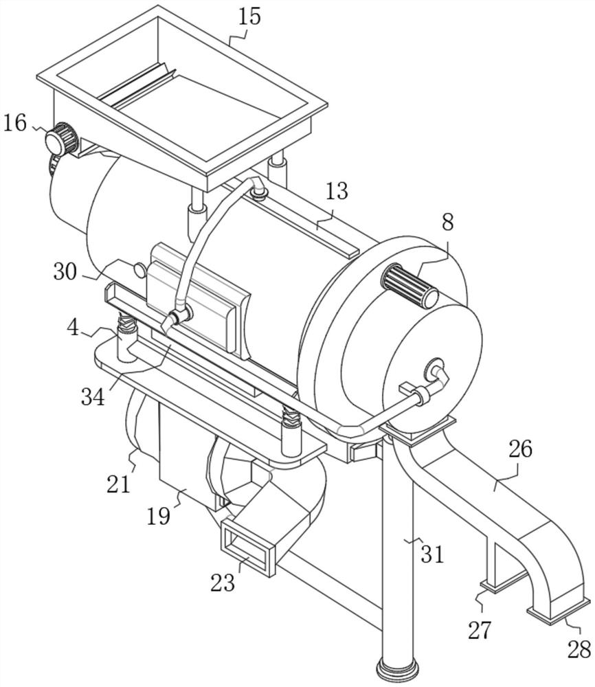 Camellia oleifera fruit shelling and screening processing method and equipment