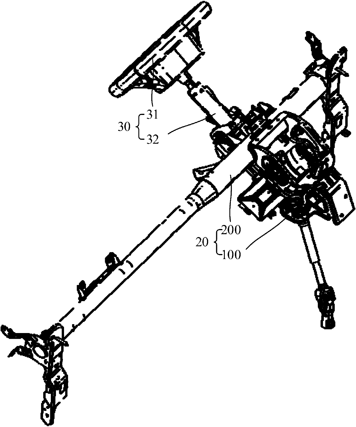 Damping and steering tube column mounting bracket and CCB system and automobile comprising damping and steering tube column mounting bracket