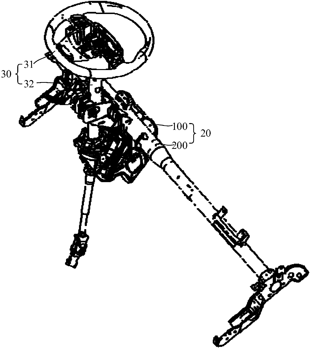 Damping and steering tube column mounting bracket and CCB system and automobile comprising damping and steering tube column mounting bracket