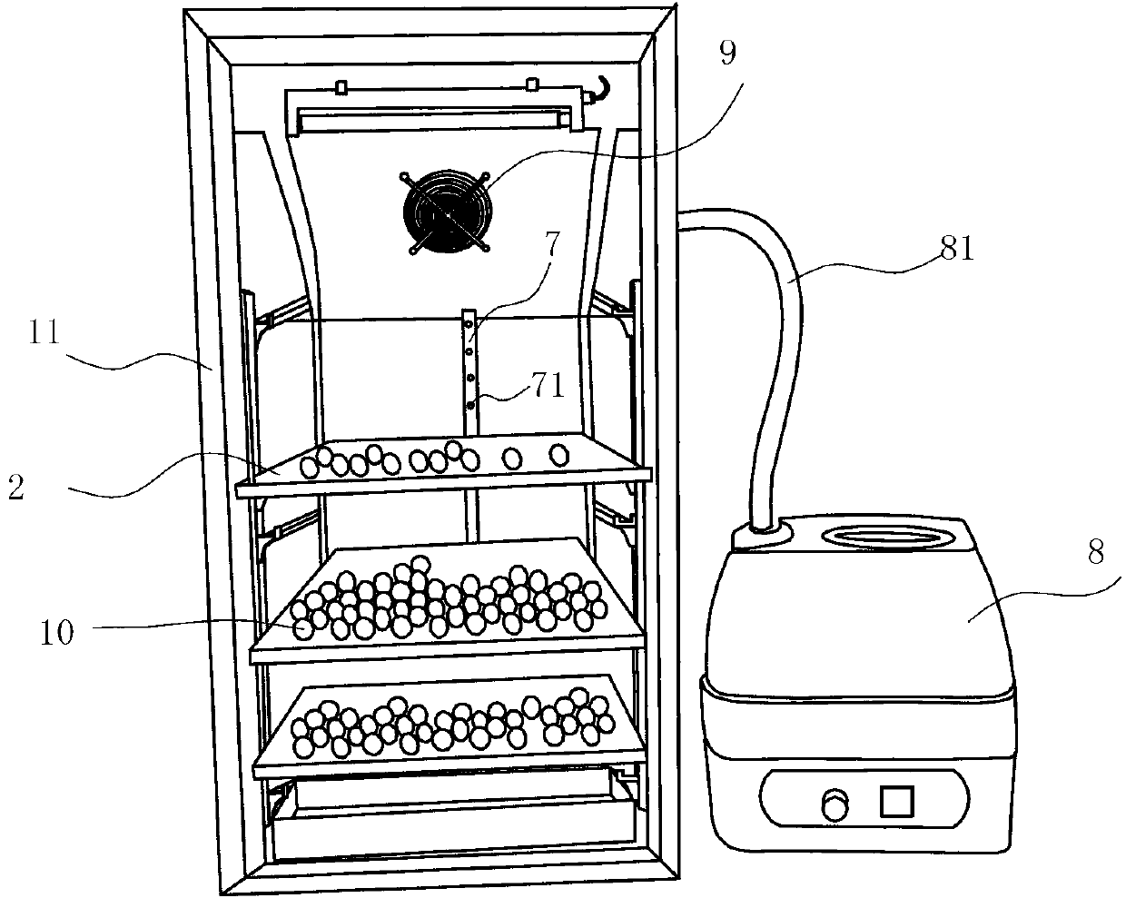 Device and method for hatching embryos of Chinese softshell turtles