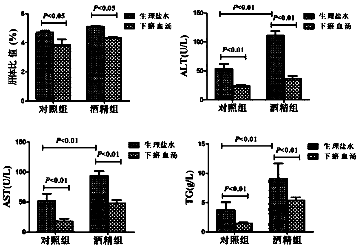 Application of traditional Chinese medicine composition in preparing medicine capable of treating chronic alcoholic steatohepatitis