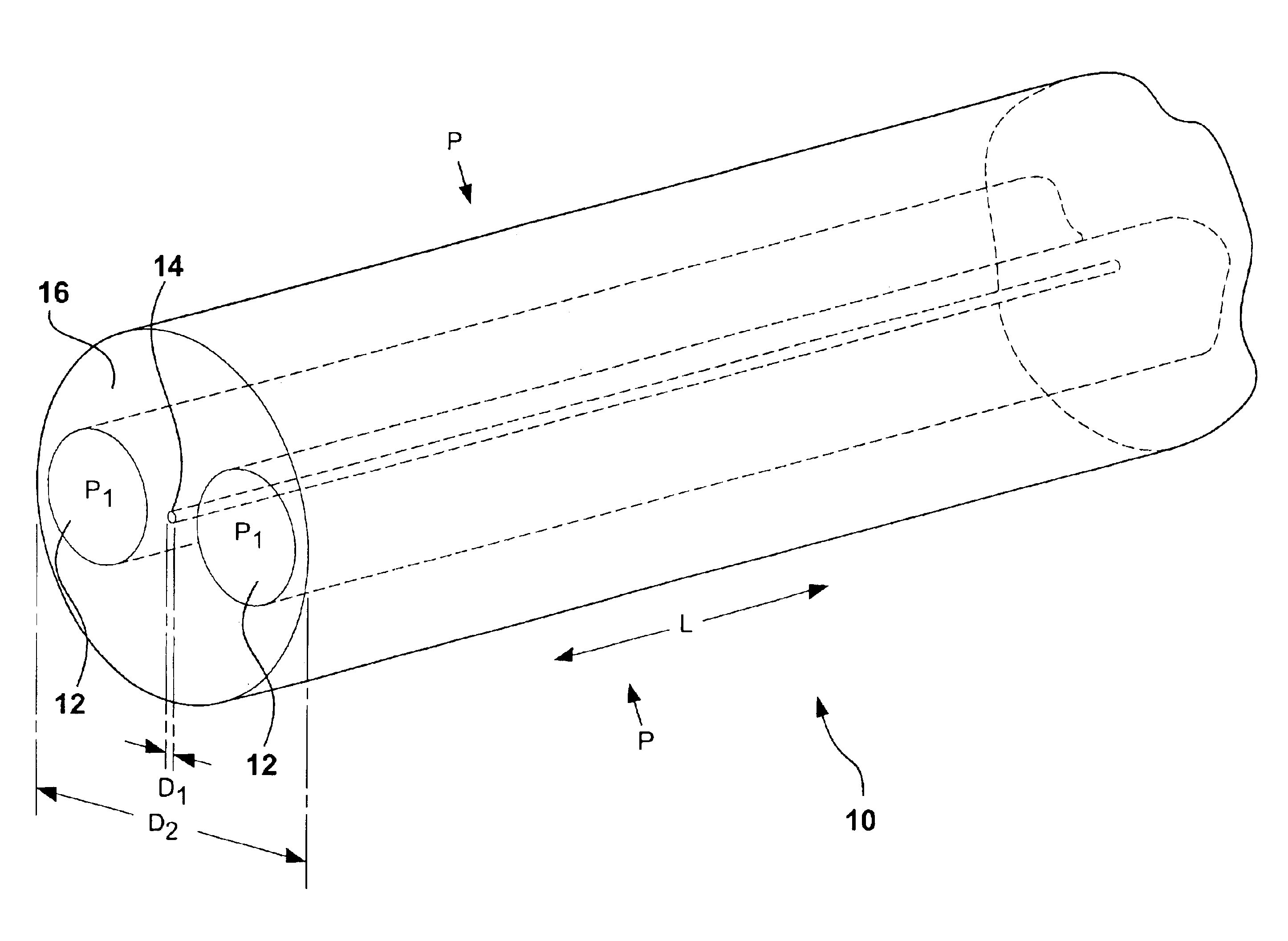 Side-hole cane waveguide sensor